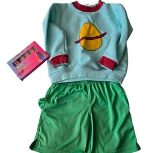 Chuckie Rugrats Costume Sweatshirt and Shorts Set Size 4t